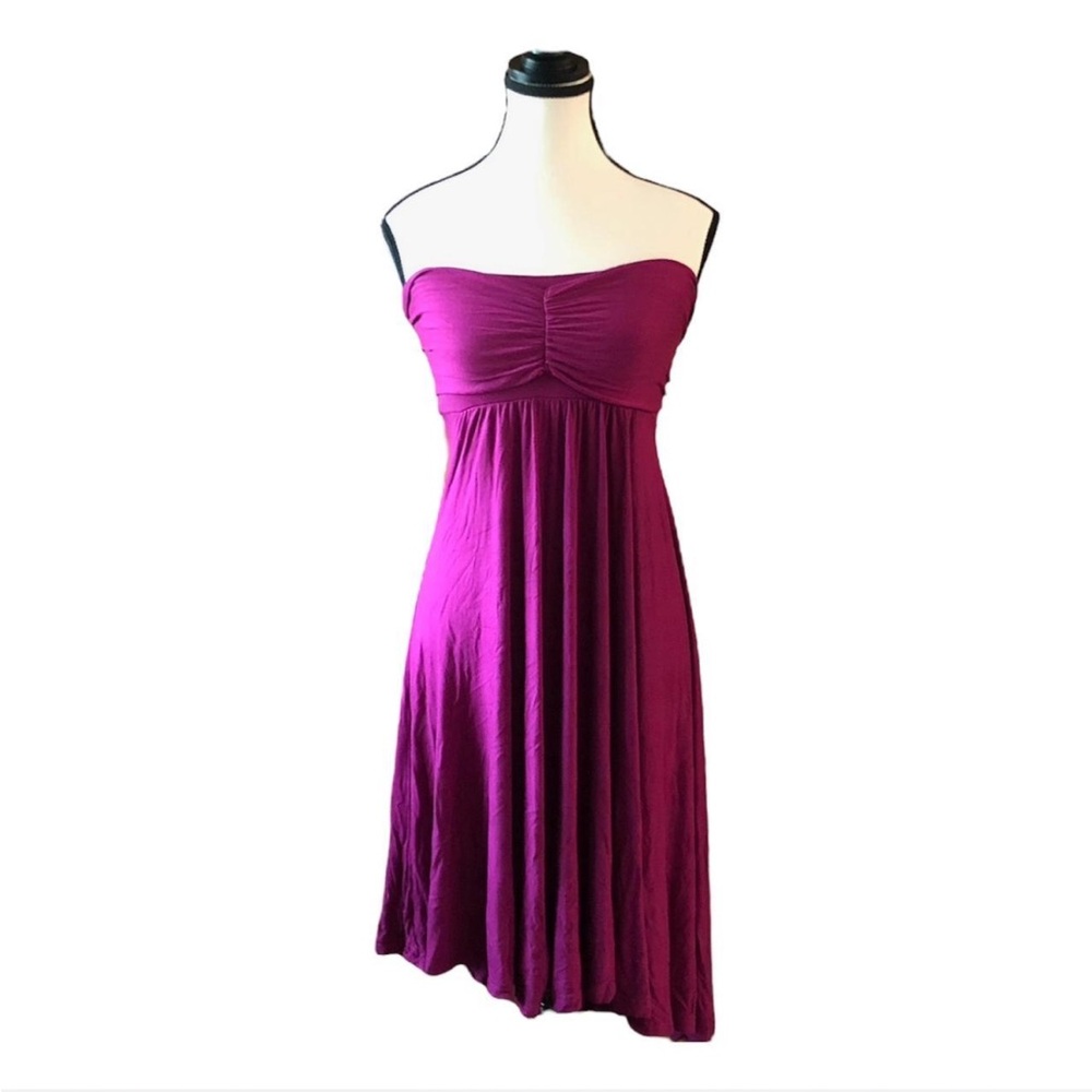 Hourglass Lilly Purple Strapless Dress